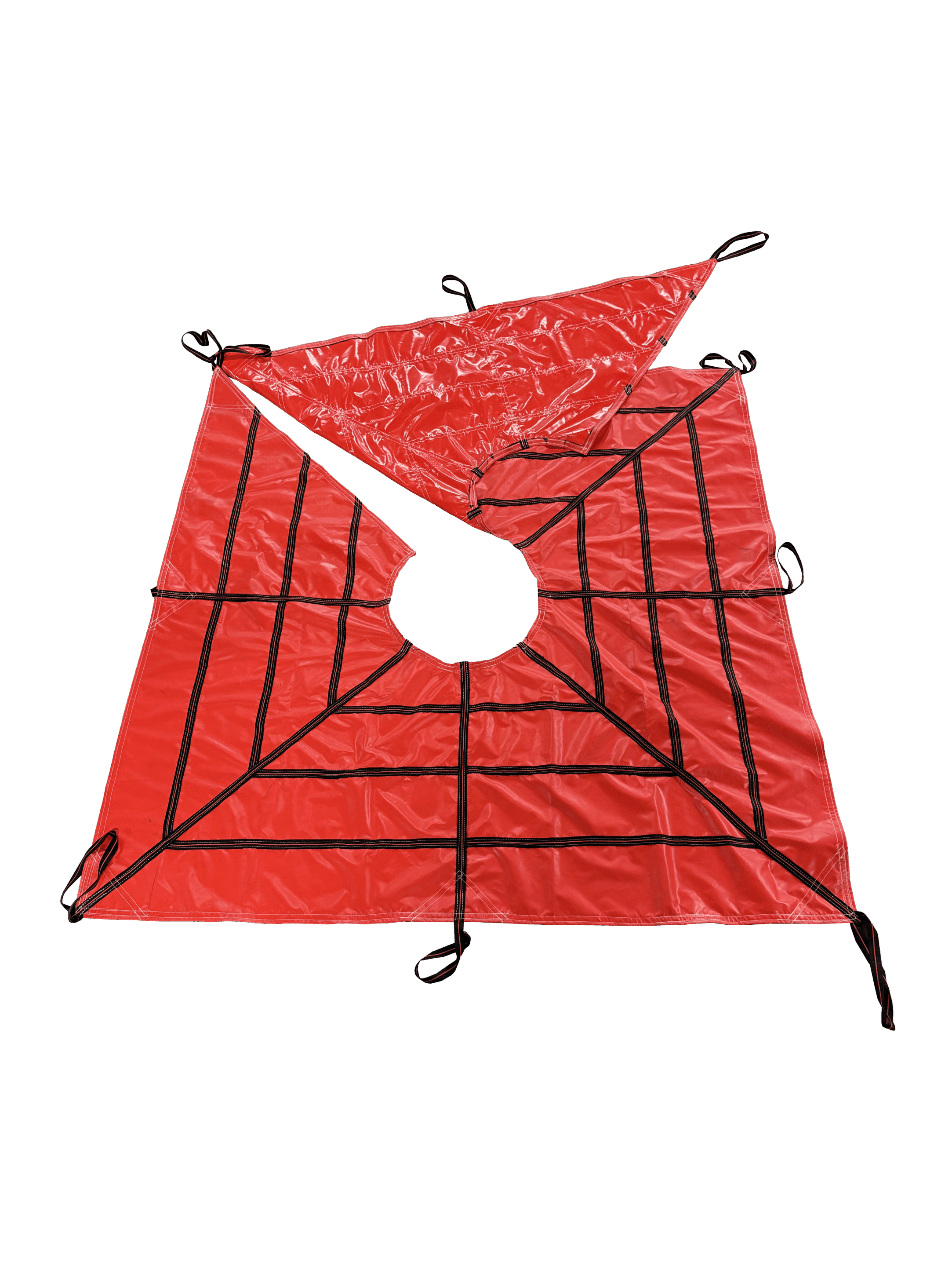 Red and black auger tarp
